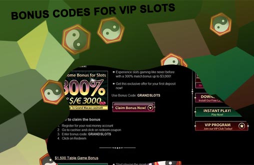 Vip slots casino bonus codes